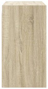 Armário de parede c/ portas vidro 68x37x68,5 cm carvalho sonoma