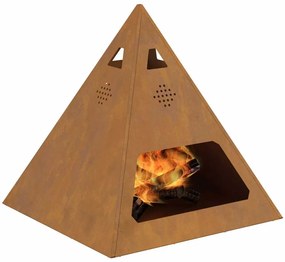 Fogueira Pyramid 50x50x51 cm Aço Envelhecido