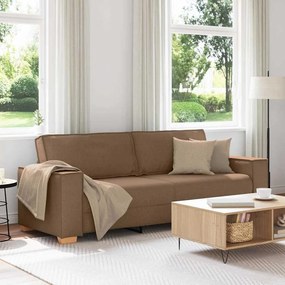 vidaXL Sofá de 3 lugares marrom 180 cm tecido