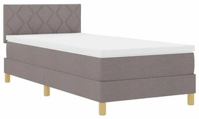 Cama Box com Colchão Taupe 90x200 cm Tecido