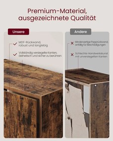 Estante com 6 prateleiras 24 x 31,8 x 175 cm castanho vintage