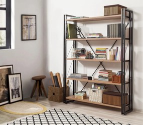 Estante Cosmo – Pinho Atlântico Preto – 130x180x35 cm