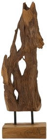 ESCULTURA AKAR EM TECA RECICLADA CM 18X13X55 (PEÇAS ÚNICAS - NÃO SUBSTITUÍDAS EM SÉRIE)