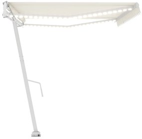 Toldo automático com LED e sensor de vento 500x350 cm cor creme