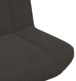 Cadeira de Acento Cinza Escuro Tecido com Base de Metal Médio