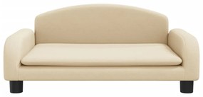 Cama para cães 70x45x30 cm tecido cor creme