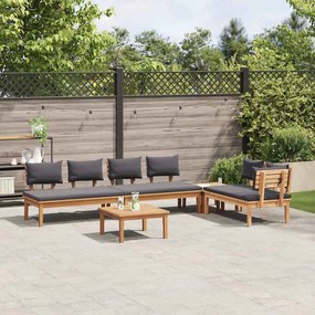 Conjunto de Jantar de Jardim com 5 Peças - Madeira Teak Sólida
