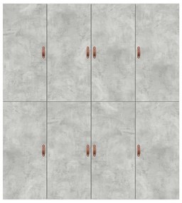 Estrado de Cama Cinza Concreto 180x200 cm