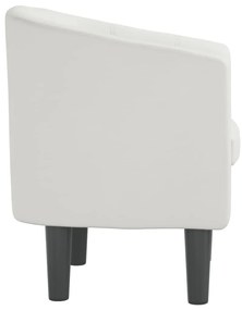 Poltrona couro artificial branco