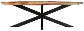 Mesa de jantar 240x100x75 cm madeira recuperada maciça