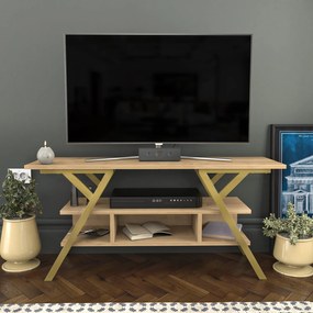 Móvel TV Minerva – Carvalho Dourado – 120x35x55 cm