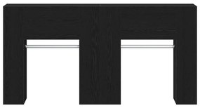 Armários para Corredor 2 pcs Carvalho Preto Madeira de Engenharia