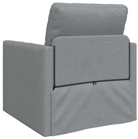 Sofá-cama de Chão 2 em 1 Cinza-claro 74x77x81 cm Tecido
