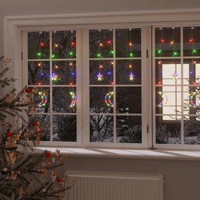 vidaXL Estrelas e luas de luz c/ controlo remoto 345 LEDs colorido