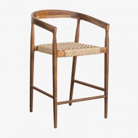 Banqueta Alta De Madeira De Teca Visby 65 Cm Madeira De Teca - Sklum
