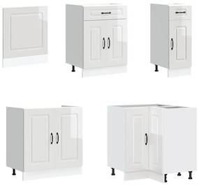 11 peças armário de cozinha conjunto Kalmar brilho branco