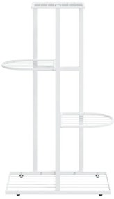 Suporte de vasos c/ 4 prateleiras 43x22x76 cm metal branco