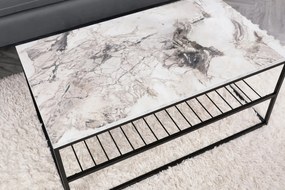 Mesa de Centro Asude – Branco e Preto – 95x42x55 cm