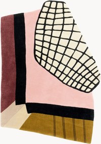 Tapete em lã artesanal com relevo Starline