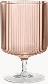 Copos de vinho artesanais com padrão em relevo Ripple, conjunto de 2