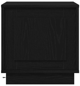 Criado-mudo com Luzes LED Carvalho Preto 44x34,5x45 cm