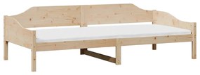 Estrutura de cama sem colchão 80x200 cm madeira de pinho maciça