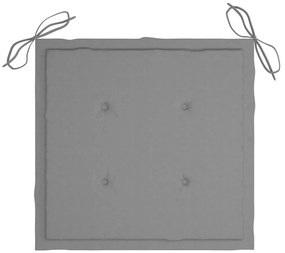 Cadeira de baloiço com almofadão cinzento teca maciça