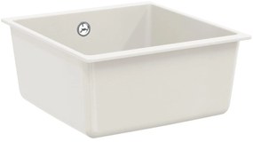 vidaXL Pia Branco 430 x 460 mm 80% Quartzo e 20% Resina