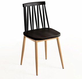 Conjunto de 2 Cadeiras Luna - Preto - Design Nórdico