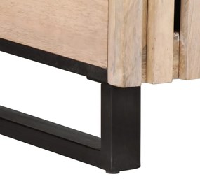 Mesa de centro 80x51x40 cm madeira de mangueira maciça branco