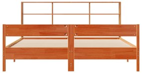 Cama com estante sem colchão 200x200 cm pinho maciço