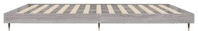 Estrutura de cama sem colchão 160x200 cm sonoma cinzento