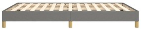 Estrutura de cama sem colchão 140x200 cm tecido cinzento-escuro