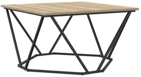 Mesa de Centro  Carvalho Sonoma 80x80x45 cm Madeira de engenharia