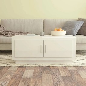 vidaXL Mesa de centro 102x50x45 cm madeira processada branco brilhante