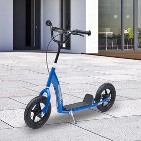 Trotinete para Crianças acima de 5 anos Scooter de 2 Rodas Grandes de 12 Polegadas com Freio e Guidão Ajustável em Altura Carga Máx. 50kg 120x52x80-88