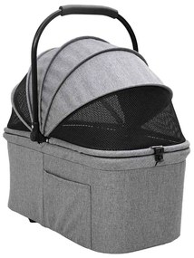 Carrinho de Pet Dobrável Cinzeto 78 x 54 x 101 cm Tecido Oxford