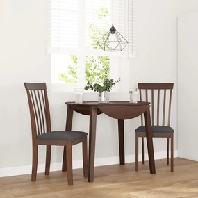 Cadeiras de jantar com almofadões 2 pcs madeira maciça castanho