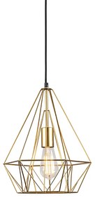 Candeeiro suspenso industrial dourado - Carcass Design,Moderno