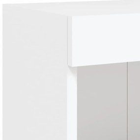 6 pcs conjunto de móveis de parede para TV com luzes LED branco