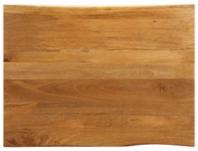 vidaXL Tampo de mesa c/ borda viva 110x80x3,8 cm mangueira maciça
