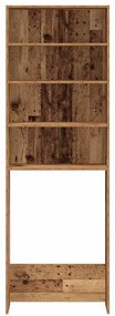 Armário sanita/máquina de lavar  madeira velha 64x24x190 cm