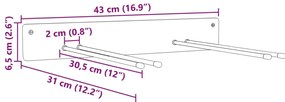 Suportes de parede p/ ferramentas de jardim 8 pcs aço preto