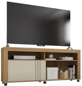 Móvel TV SILVES – 160x36x70 cm – MDP Buriti e Casca de Ovo com Porta d