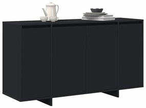 Buffet Preto Preto Madeira Engenheirada 135 x 41 x 75 cm