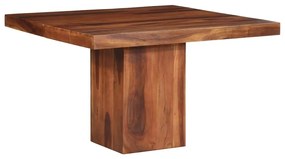 Mesa de jantar 120x120x77 cm madeira maciça de acácia