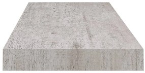 Prateleiras de parede 4 pcs 60x23,5x3,8cm MDF cinzento-cimento