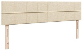 Estrutura de cama otomana com colchão tecido creme 160x200cm