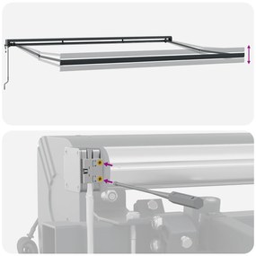 Toldo Retrátil Automático Branco 500x300 cm