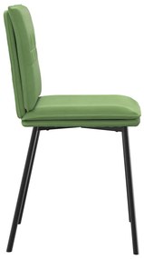 Cadeiras de jantar 2 pcs veludo verde-claro